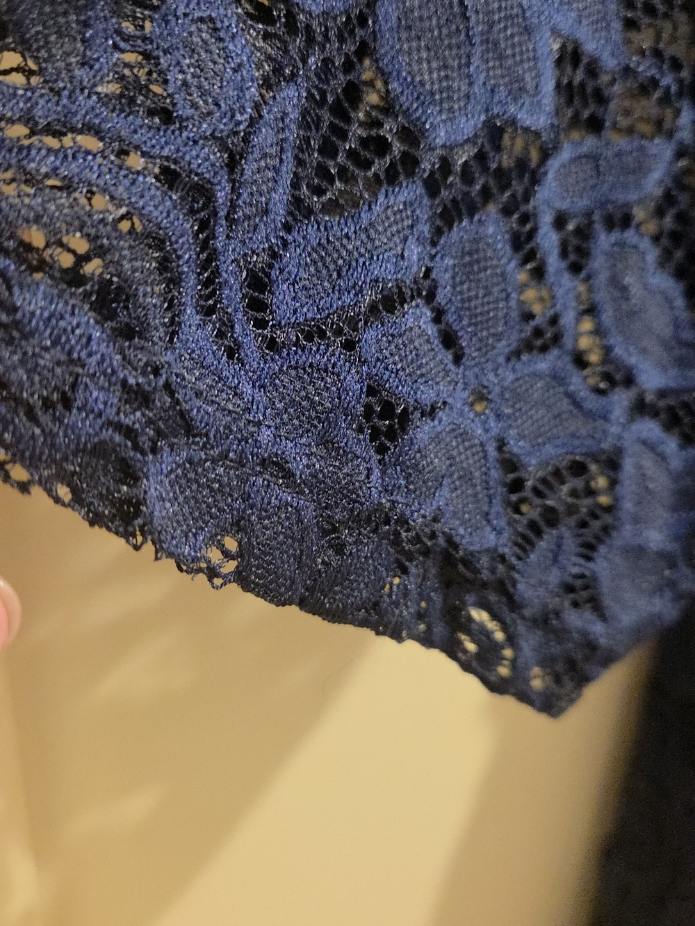 Lace 3/4 Sleeve Blue Dress (Approx 24W) NWOT - Picture 4 of 6
